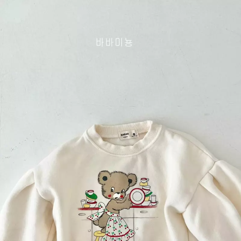 Babar Mignon - Korean Children Fashion - #littlefashionista - Kitchen Bear Sweatshirt - 10