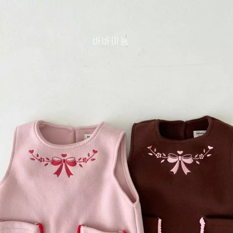 Babar Mignon - Korean Children Fashion - #littlefashionista - Ribbon Embrodiery One-piece - 6