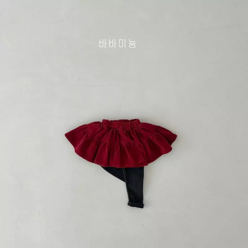 Babar Mignon - Korean Children Fashion - #littlefashionista - Rib Cancan Skirt Leggings - 7