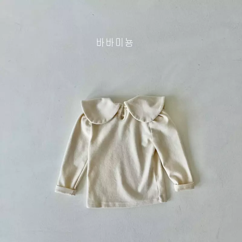 Babar Mignon - Korean Children Fashion - #littlefashionista - Winter Big Collar Shirring Tee - 4