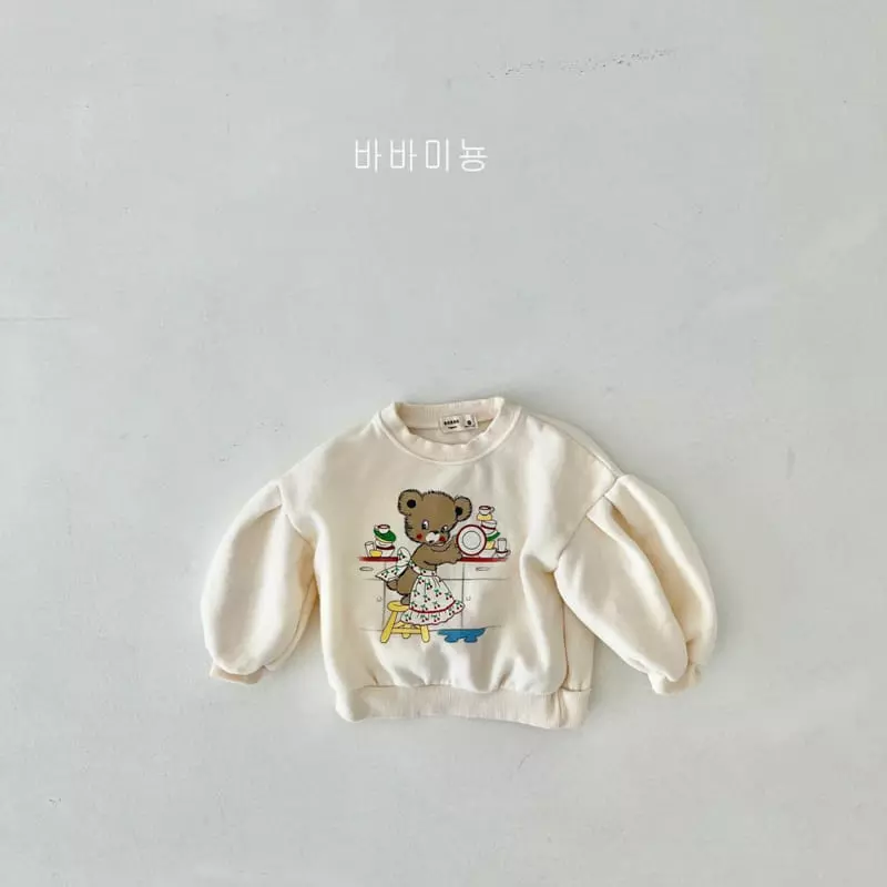 Babar Mignon - Korean Children Fashion - #minifashionista - Kitchen Bear Sweatshirt - 12