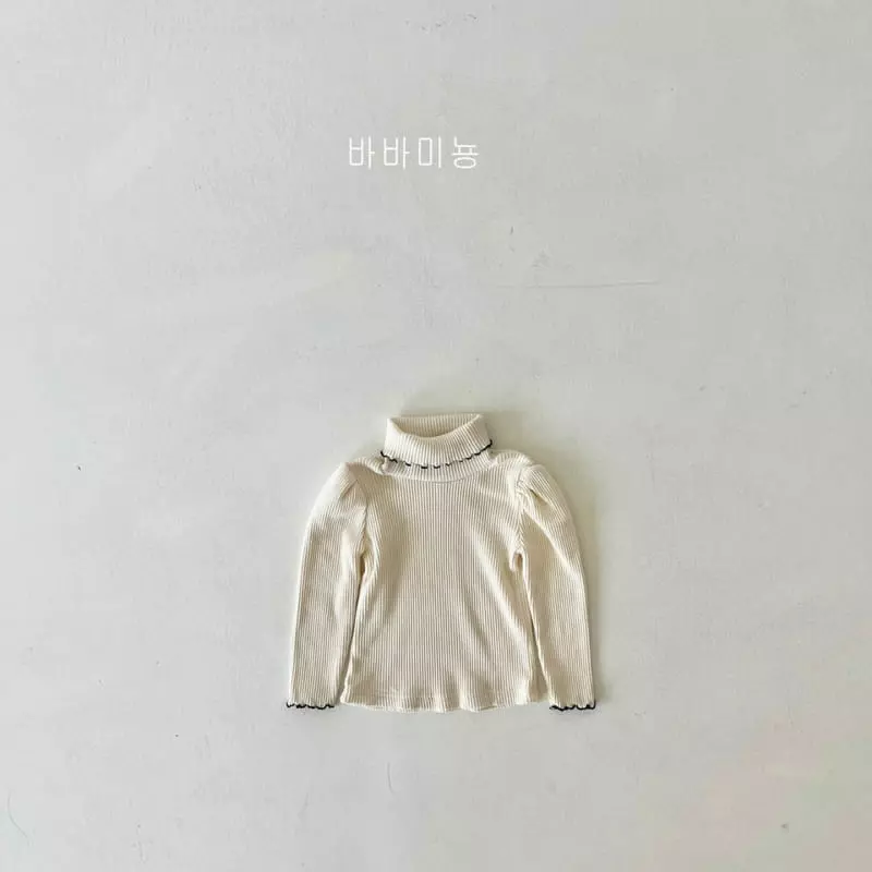 Babar Mignon - Korean Children Fashion - #minifashionista - Terry Turtleneck Tee - 3