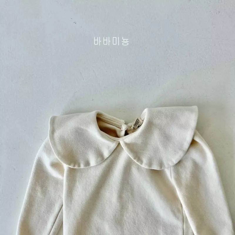 Babar Mignon - Korean Children Fashion - #prettylittlegirls - Winter Big Collar Shirring Tee - 6