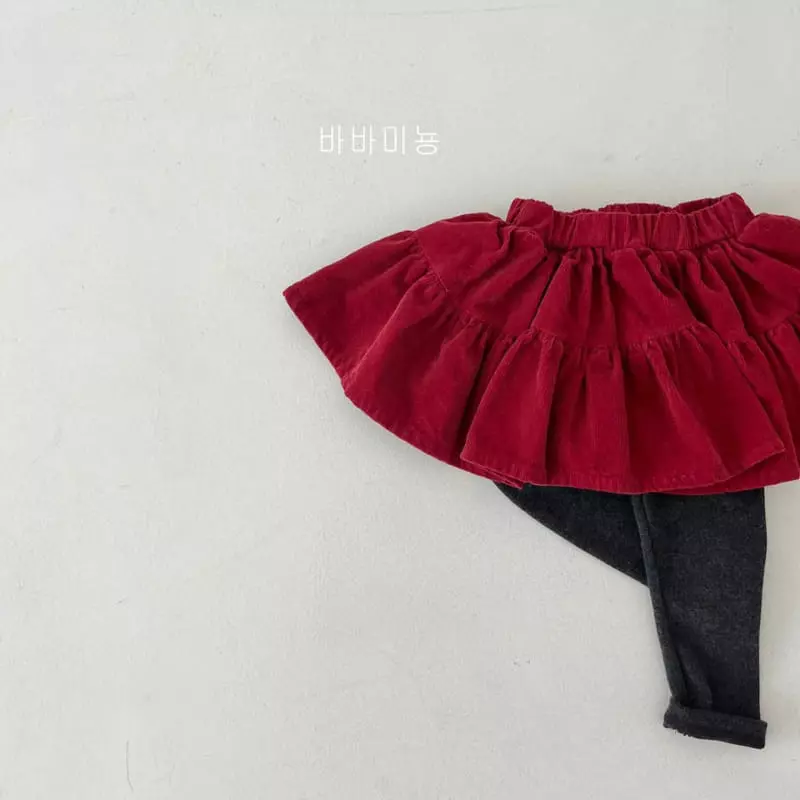 Babar Mignon - Korean Children Fashion - #todddlerfashion - Rib Cancan Skirt Leggings - 11