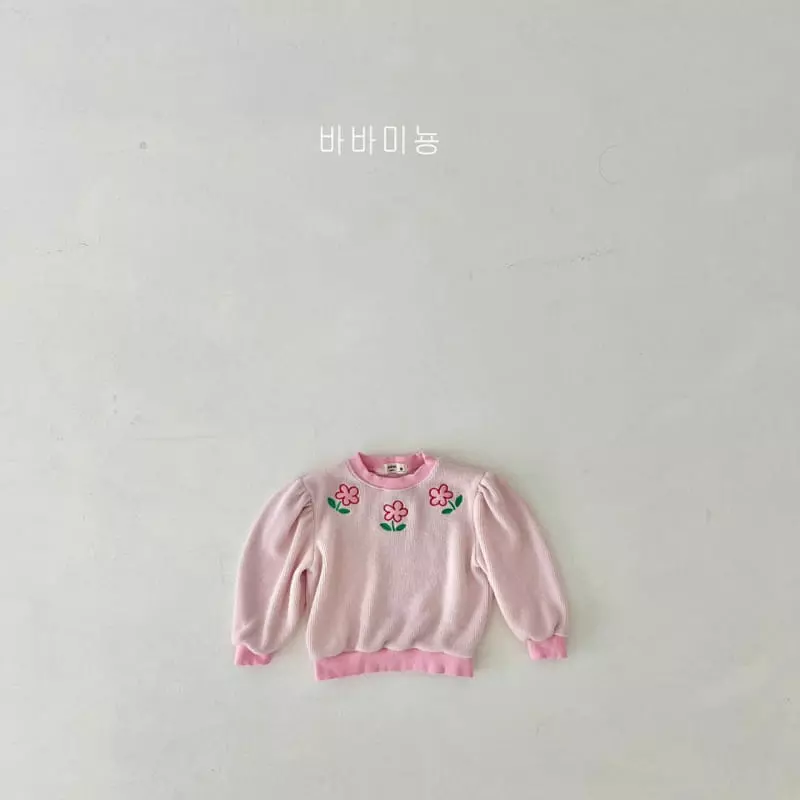 Babar Mignon - Korean Children Fashion - #toddlerclothing - Flower Embrodiery Sweatshirt - 7