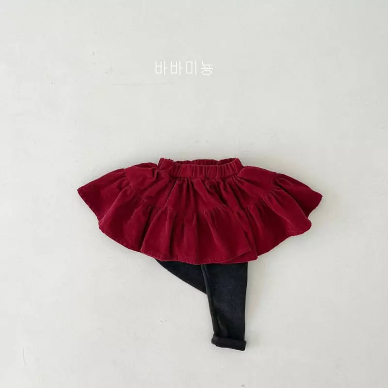 Babar Mignon - Korean Children Fashion - #toddlerclothing - Rib Cancan Skirt Leggings - 12