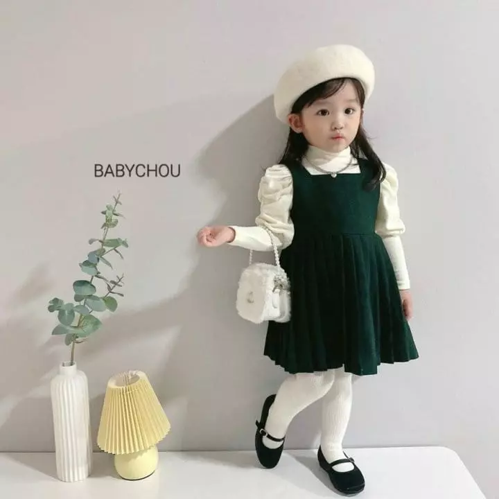 Babychou - Korean Children Fashion - #childofig - Pleats One-piece - 5