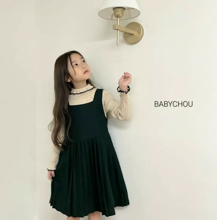 Babychou - Korean Children Fashion - #discoveringself - Pleats One-piece - 8