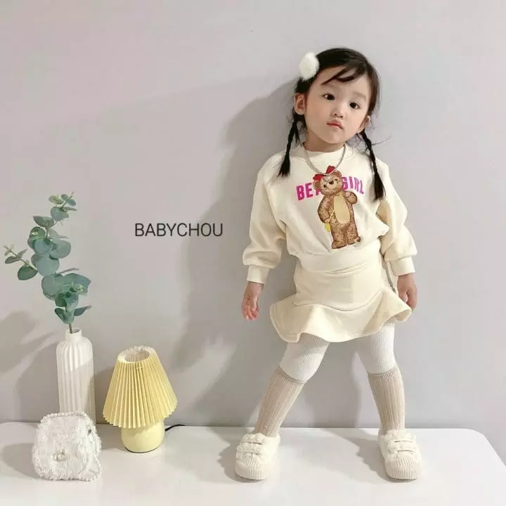 Babychou - Korean Children Fashion - #kidsstore - Bear Girl Set - 7