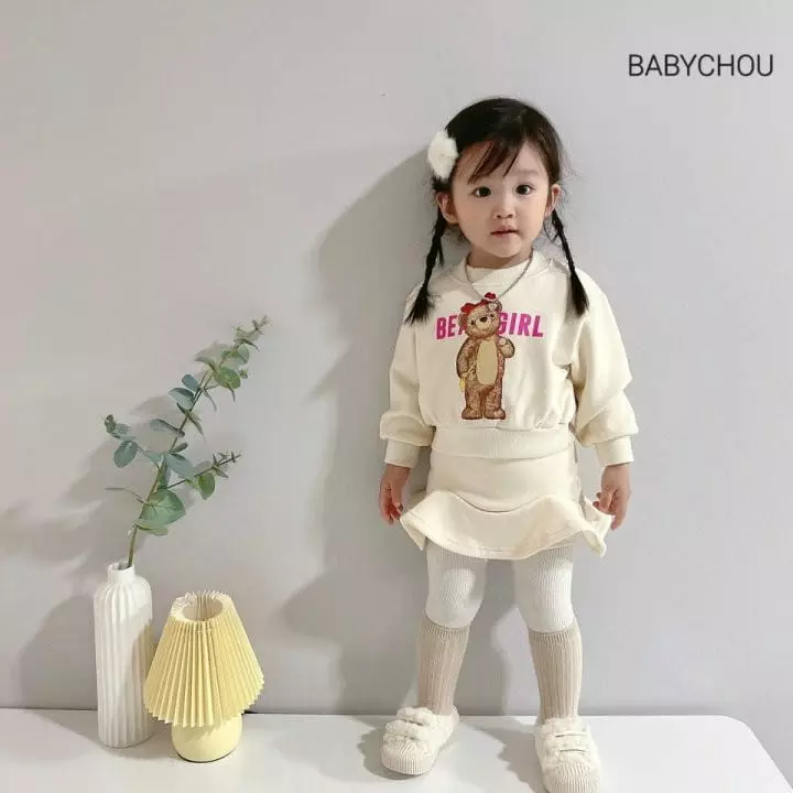Babychou - Korean Children Fashion - #kidzfashiontrend - Bear Girl Set - 8