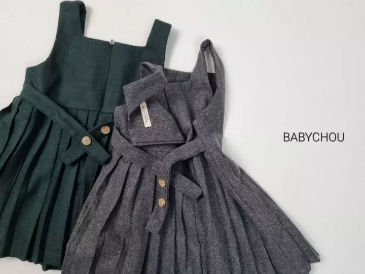 Babychou - Korean Children Fashion - #prettylittlegirls - Pleats One-piece - 3