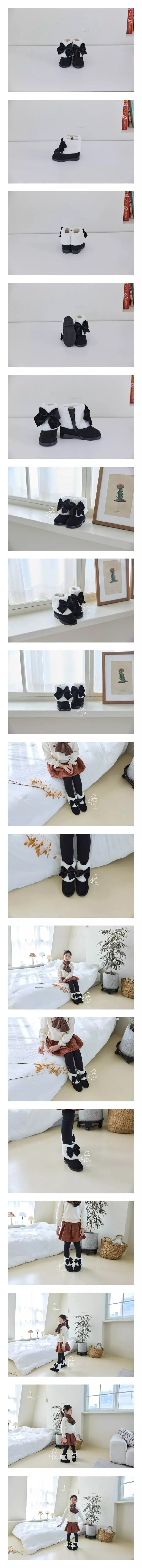 Babyzzam - Korean Children Fashion - #todddlerfashion - Winter Ribbon Flats