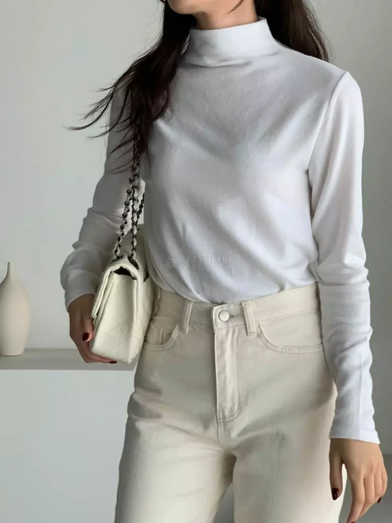 Baribari - Korean Women Fashion - #momslook - All Turtleneck Tee - 6