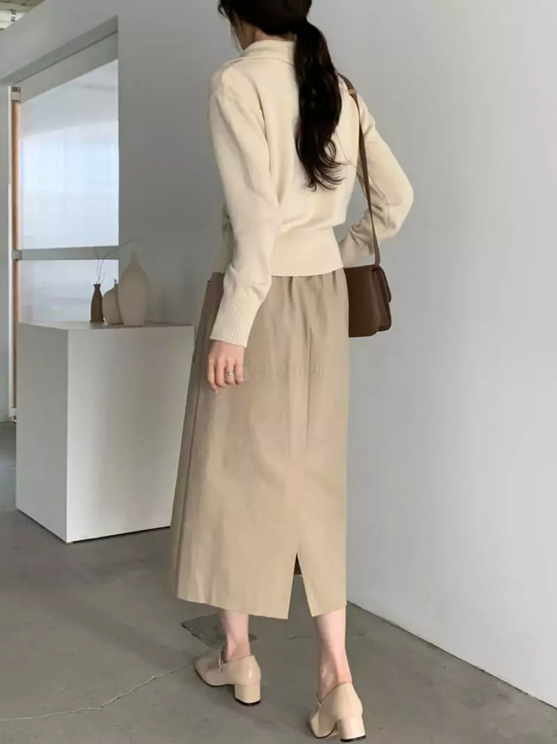 Baribari - Korean Women Fashion - #momslook - Oba Open Knit Tee - 11