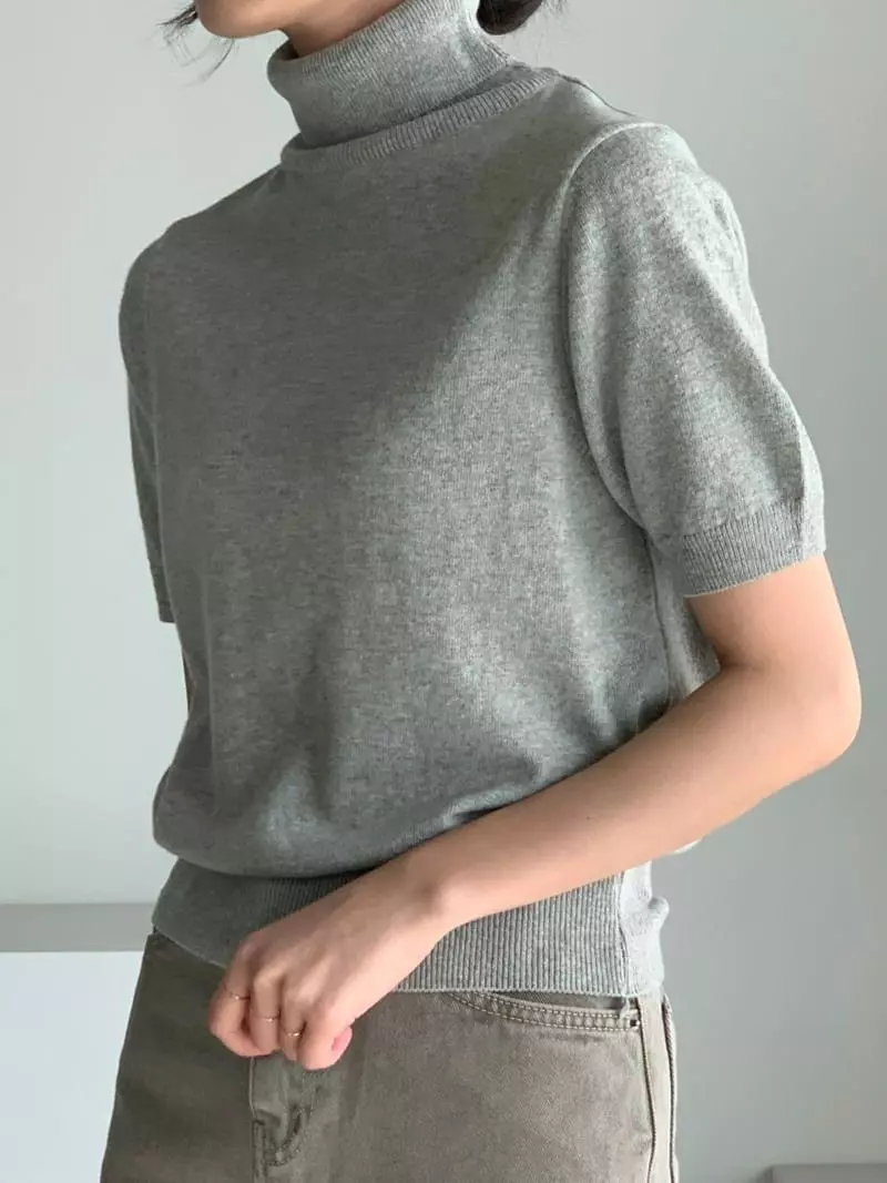 Baribari - Korean Women Fashion - #momslook - Soft Knit Tee