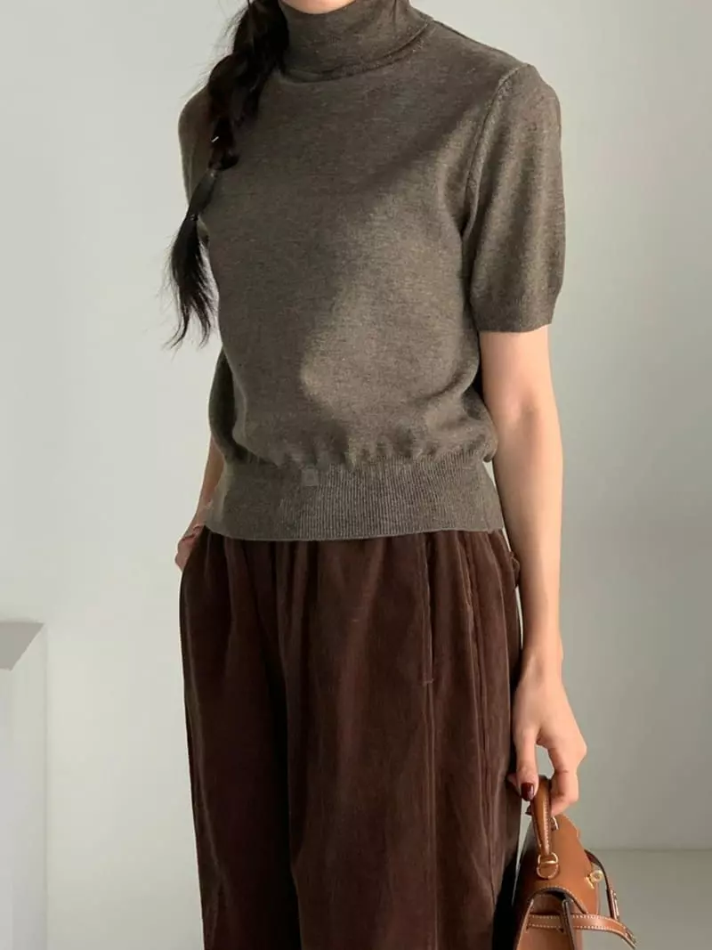Baribari - Korean Women Fashion - #momslook - Soft Knit Tee - 11