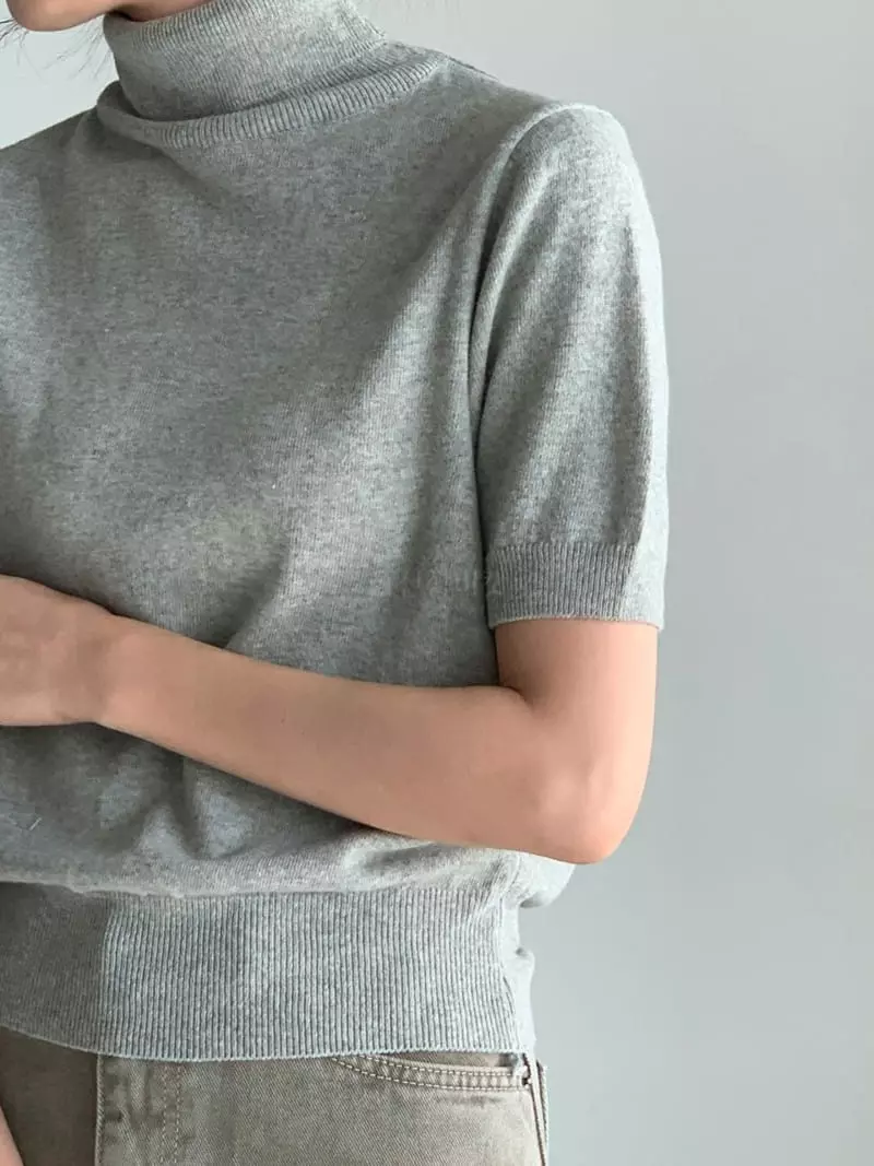 Baribari - Korean Women Fashion - #momslook - Soft Knit Tee - 3
