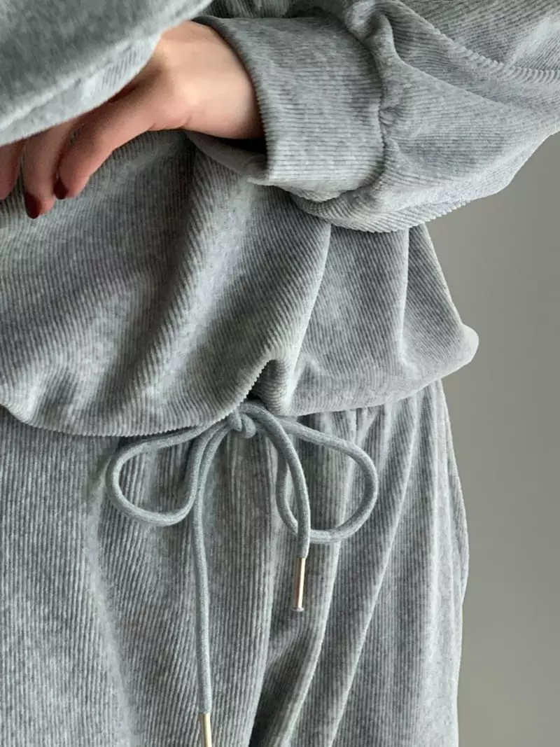 Baribari - Korean Women Fashion - #momslook - Veloure Pants - 6