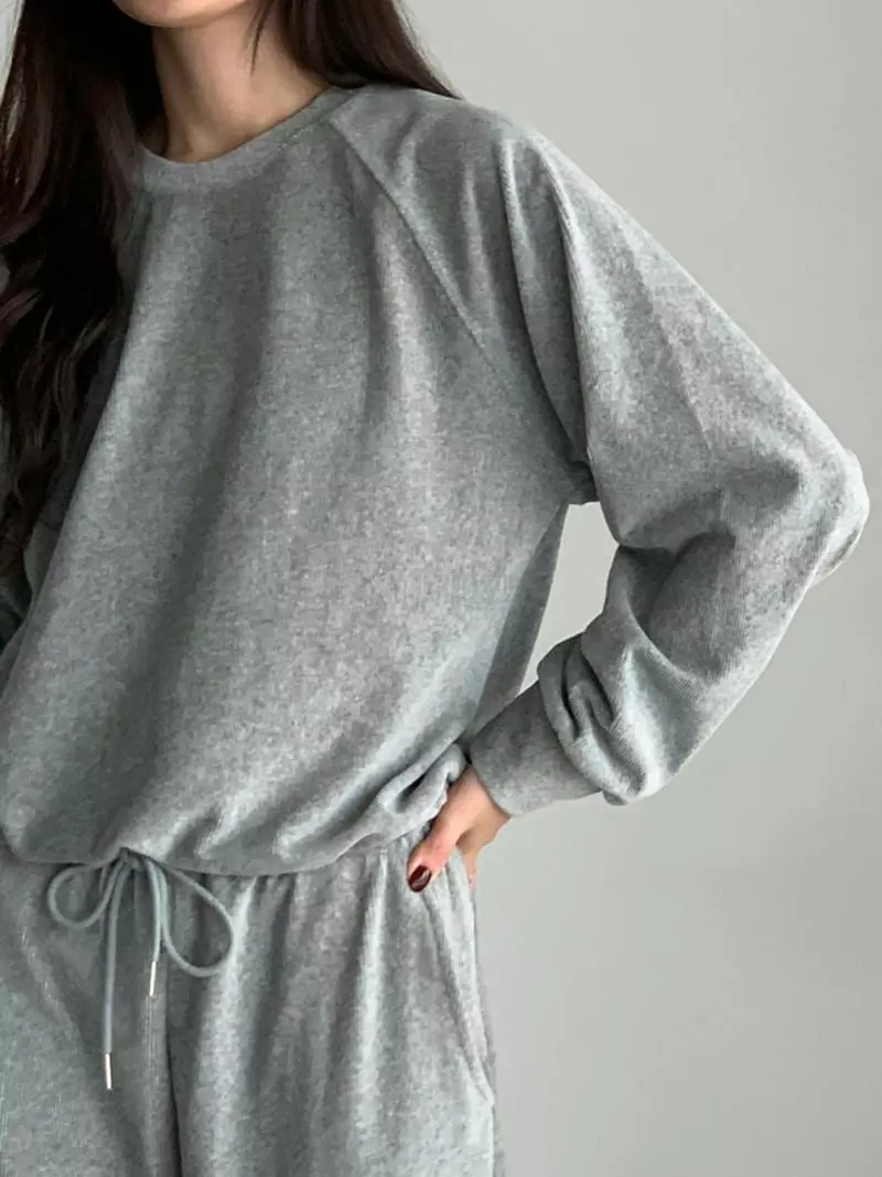 Baribari - Korean Women Fashion - #momslook - Veloure Sweatshirt - 11