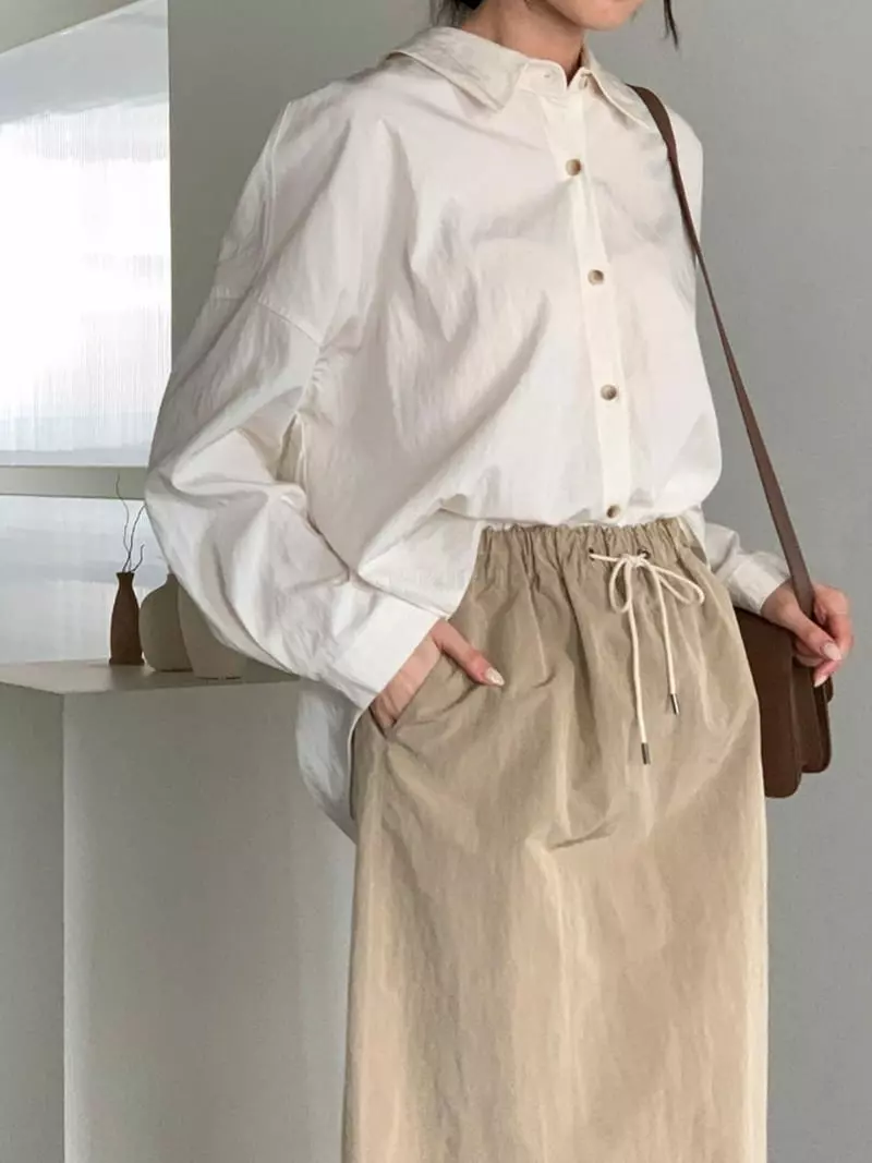 Baribari - Korean Women Fashion - #momslook - Modal Drop Shirt - 7