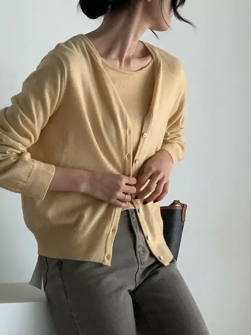 Baribari - Korean Women Fashion - #momslook - Marie Cardigan - 5