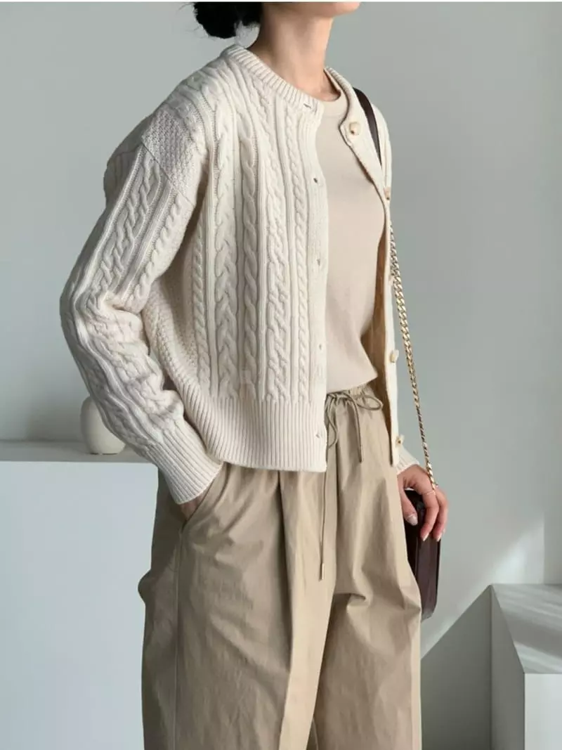 Baribari - Korean Women Fashion - #momslook - Twist Cardigan - 4