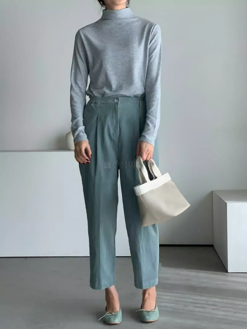Baribari - Korean Women Fashion - #momslook - Rib Pocket Pants - 3