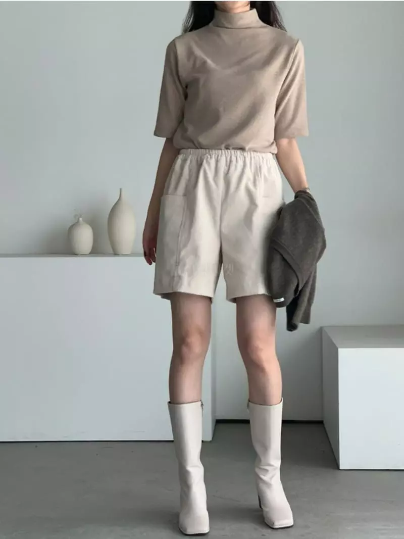Baribari - Korean Women Fashion - #momslook - Rib Shorts - 12