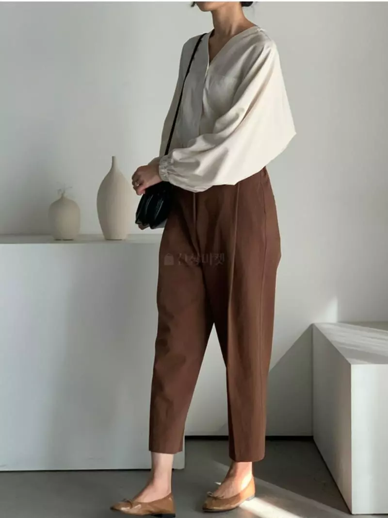 Baribari - Korean Women Fashion - #momslook - 10 Cotton Pants - 9
