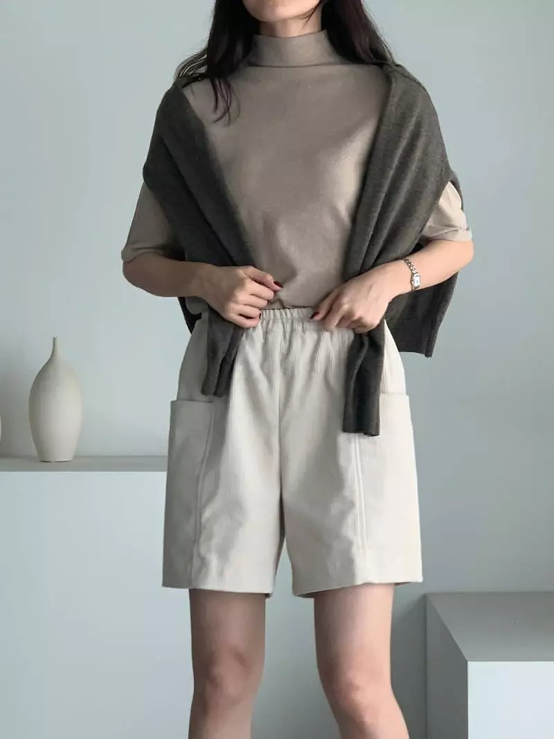 Baribari - Korean Women Fashion - #pursuepretty - Rib Shorts - 6