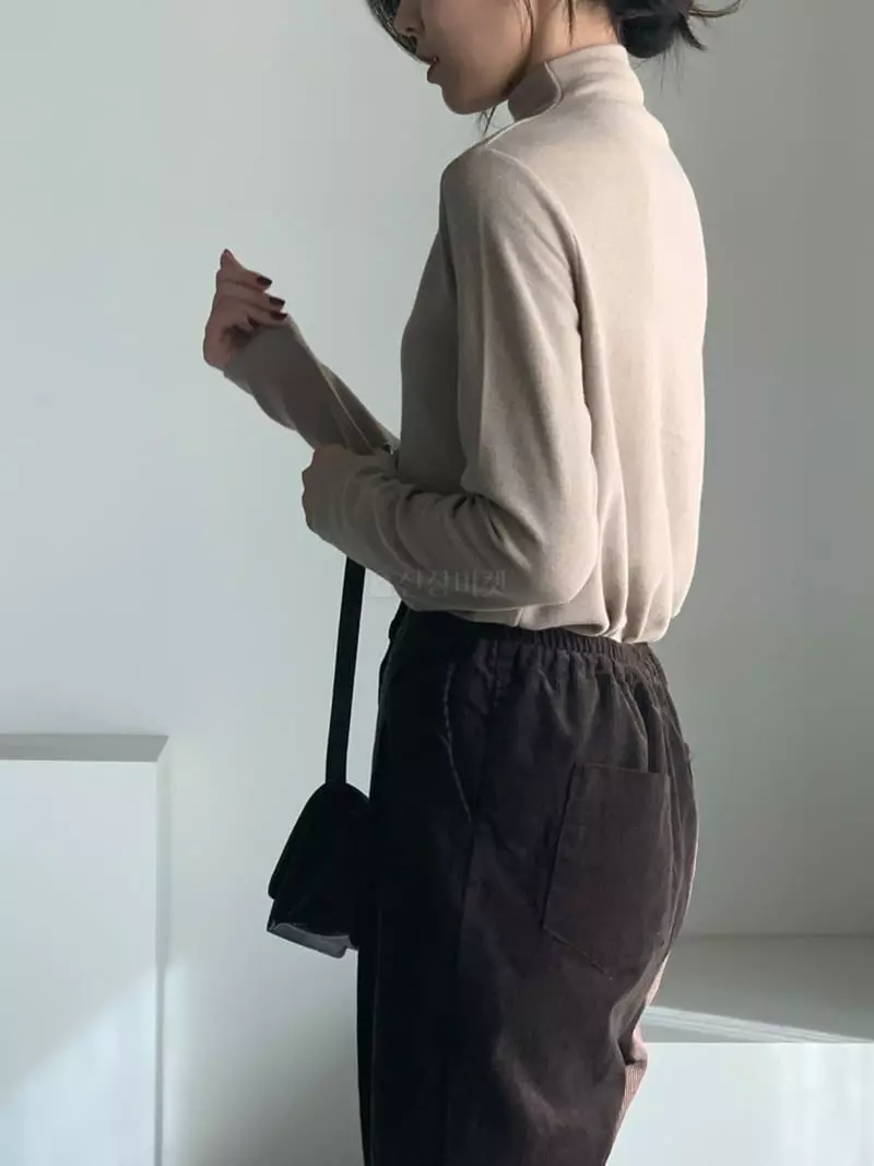 Baribari - Korean Women Fashion - #restrostyle - Rib Pocket Pants - 8