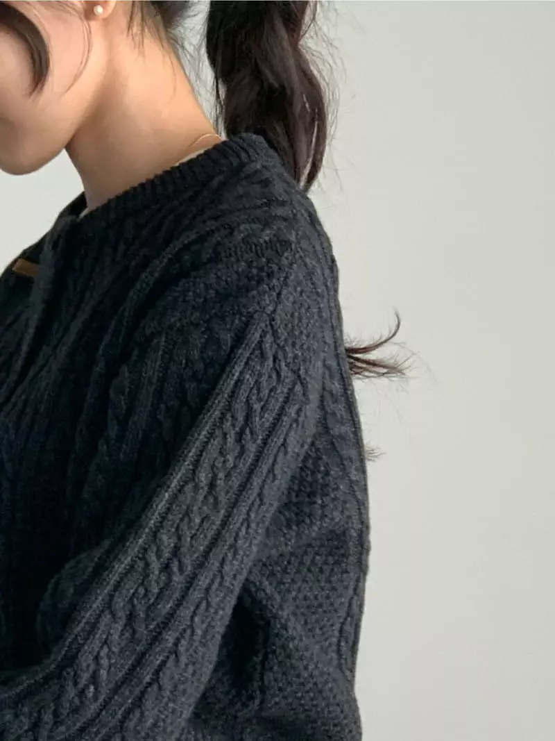 Baribari - Korean Women Fashion - #thatsdarling - Twist Cardigan - 12