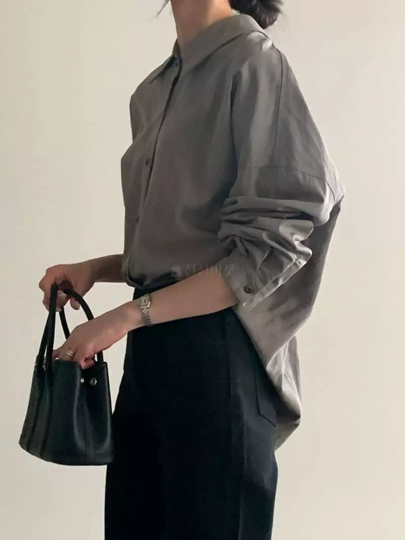Baribari - Korean Women Fashion - #vintageinspired - Modal Drop Shirt - 10