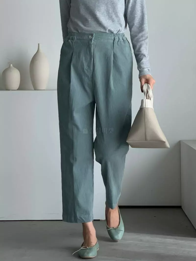 Baribari - Korean Women Fashion - #vintagekidsstyle - Rib Pocket Pants - 6