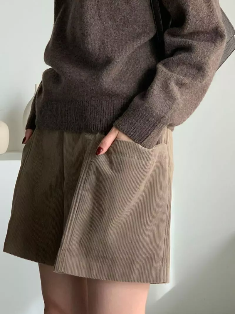 Baribari - Korean Women Fashion - #vintagekidsstyle - Rib Shorts - 5