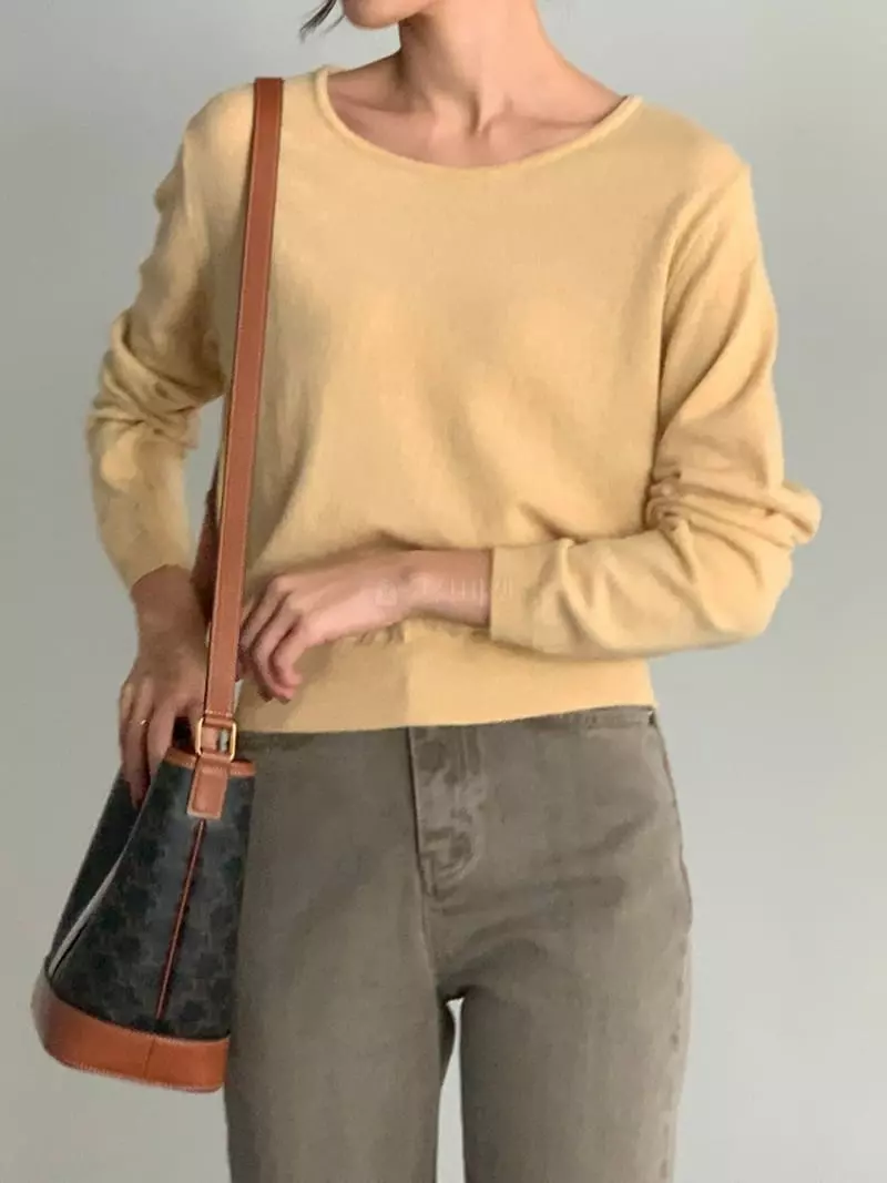 Baribari - Korean Women Fashion - #womensfashion - Humon Knit Tee - 3