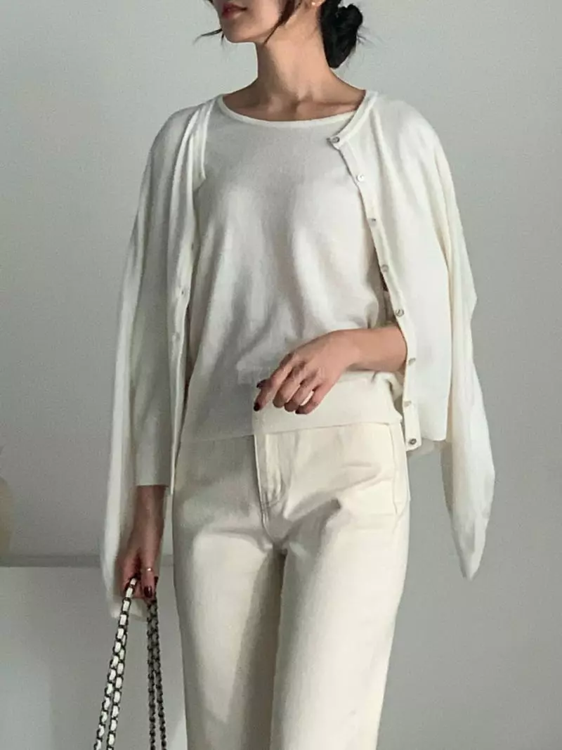 Baribari - Korean Women Fashion - #womensfashion - Humon Knit Tee - 7