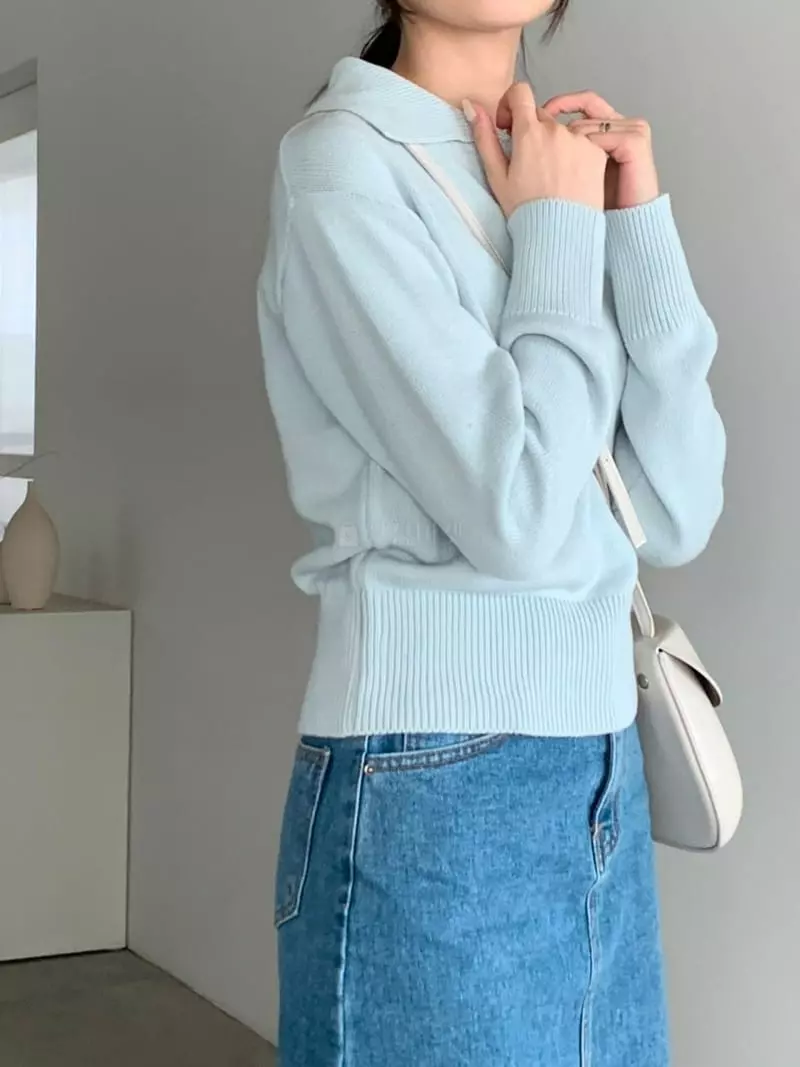 Baribari - Korean Women Fashion - #womensfashion - Oba Open Knit Tee - 12