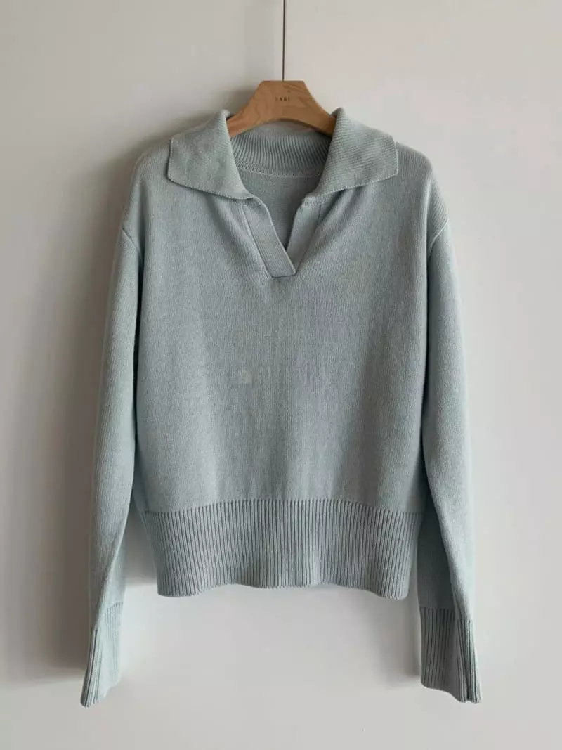 Baribari - Korean Women Fashion - #momslook - Oba Open Knit Tee - 4