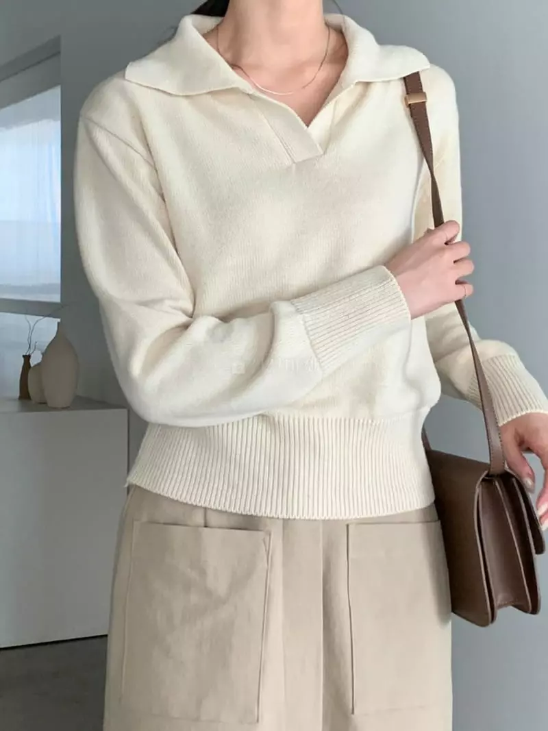 Baribari - Korean Women Fashion - #womensfashion - Oba Open Knit Tee - 6