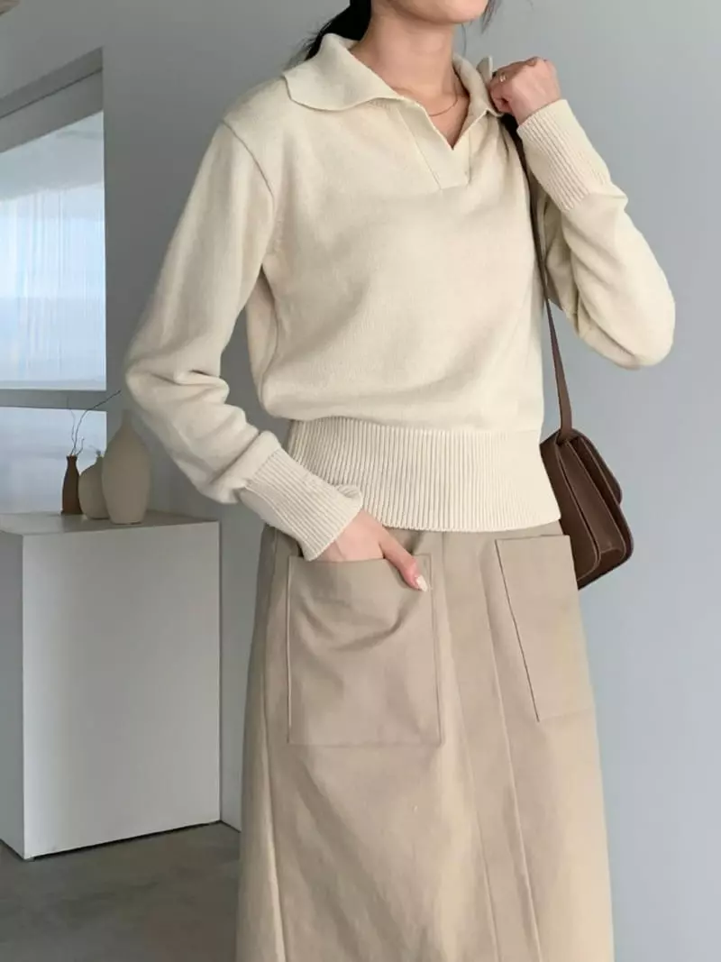 Baribari - Korean Women Fashion - #womensfashion - Oba Open Knit Tee - 8