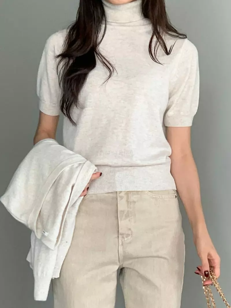 Baribari - Korean Women Fashion - #momslook - Soft Knit Tee - 4