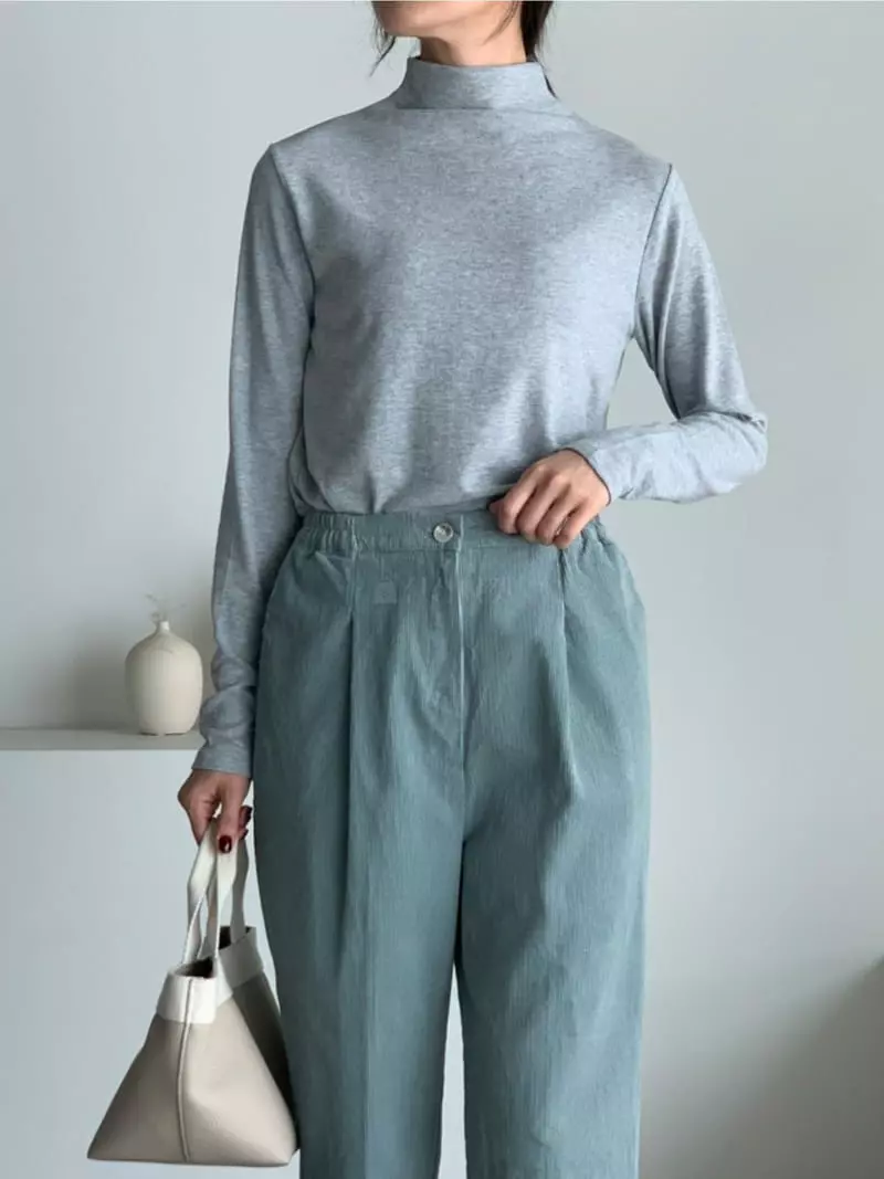 Baribari - Korean Women Fashion - #momslook - Rib Pocket Pants - 4