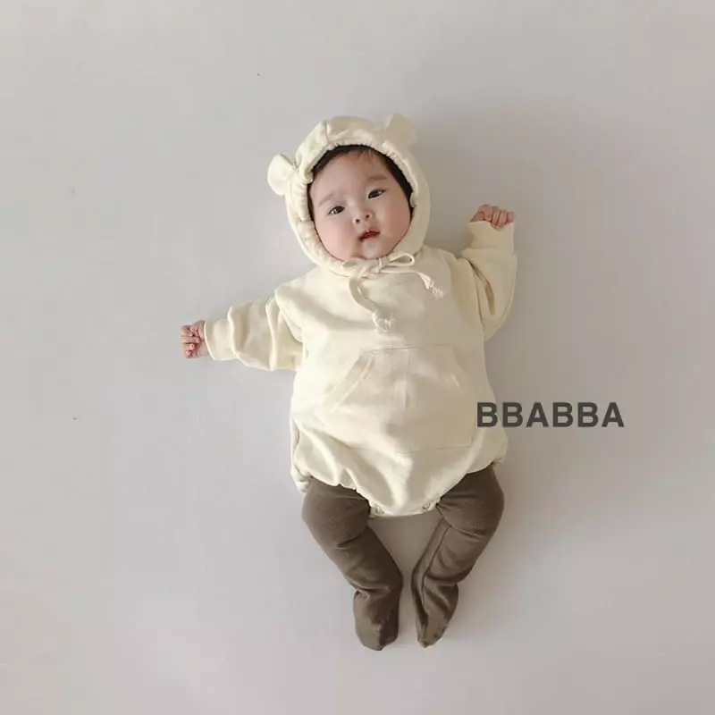 Bbabba - Korean Baby Fashion - #babyclothing - Fleece Dal Bear Bodysuit - 12