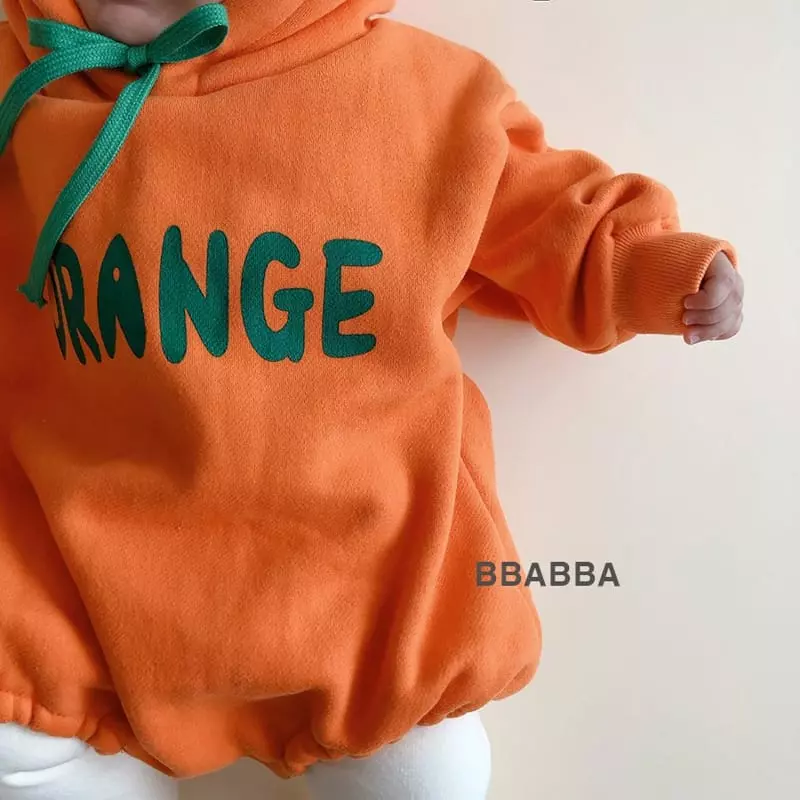 Bbabba - Korean Baby Fashion - #babyfever - Fleece Orange Bodysuit - 4