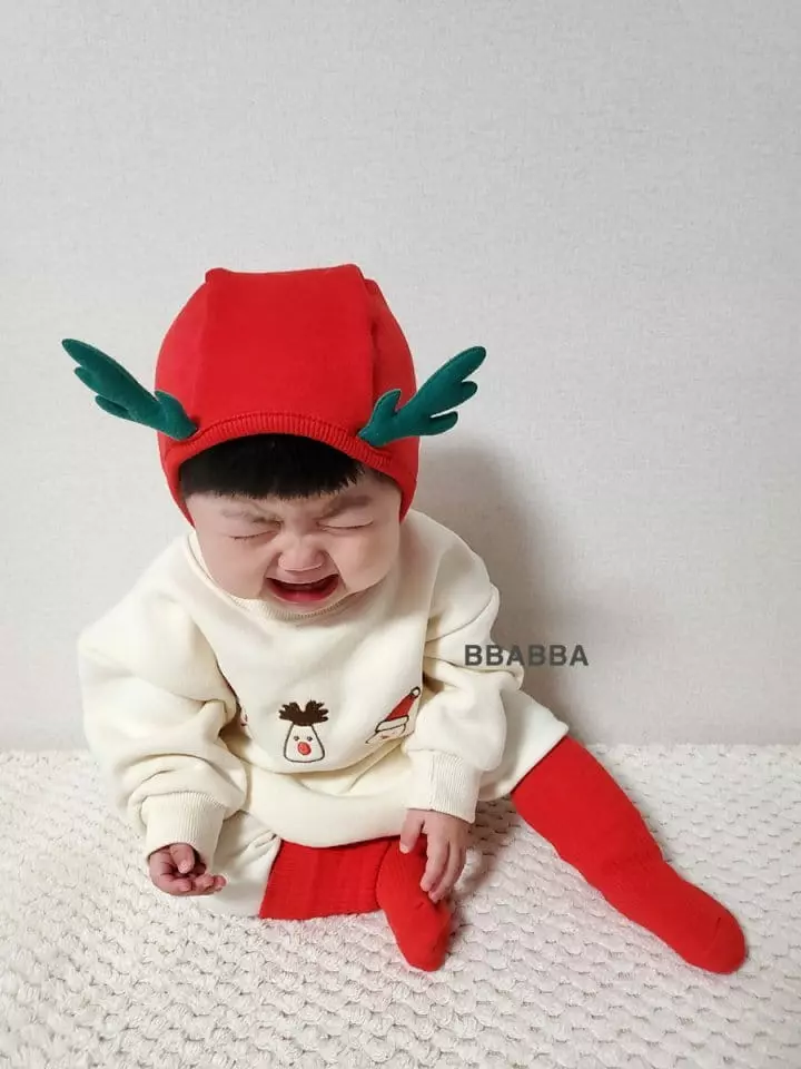 Bbabba - Korean Baby Fashion - #babyfever - Santa Nara Embrdoiery Bodysuit - 4