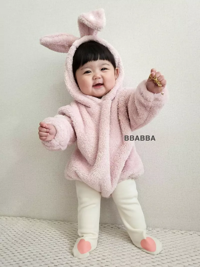 Bbabba - Korean Baby Fashion - #babygirlfashion - Cozy Rabbit Bodysuit - 4