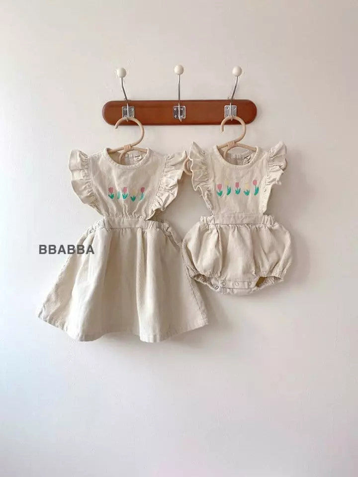 Bbabba - Korean Baby Fashion - #babylifestyle - Flower Dong San Embrodiery Bodysuit - 12
