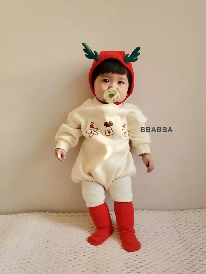 Bbabba - Korean Baby Fashion - #babylifestyle - Santa Nara Embrdoiery Bodysuit - 5
