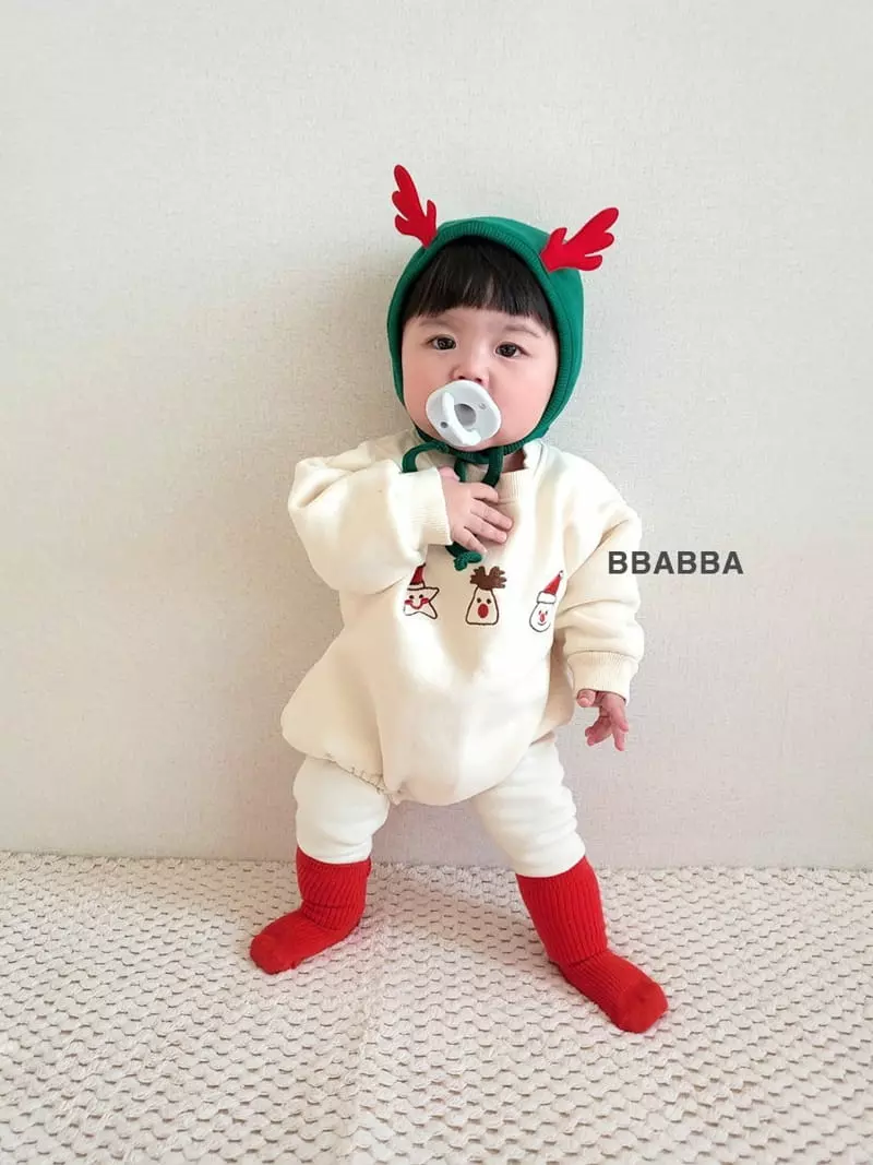 Bbabba - Korean Baby Fashion - #babyoninstagram - Santa Nara Embrdoiery Bodysuit - 6